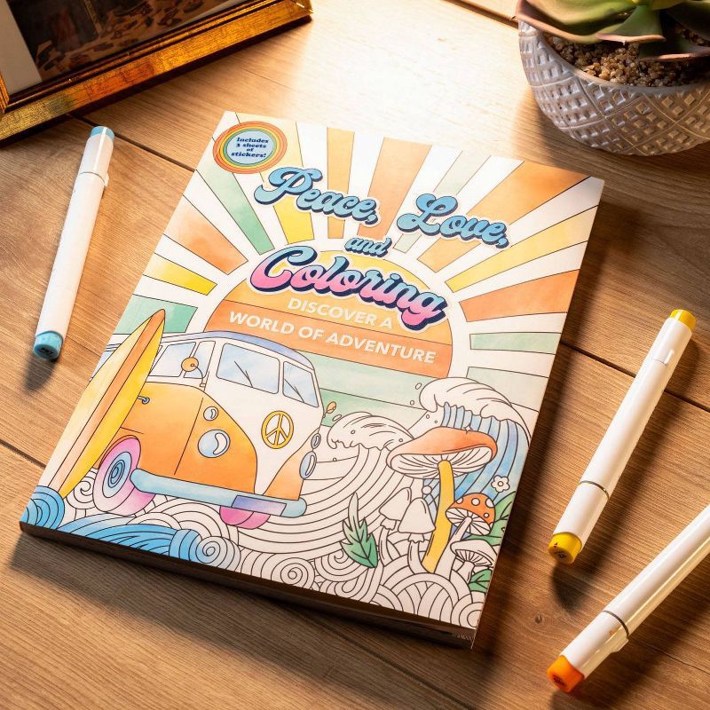 slide 3 of 5, Random House Peace, Love, and Coloring - by Editors of Thunder Bay Press (Paperback), 1 ct