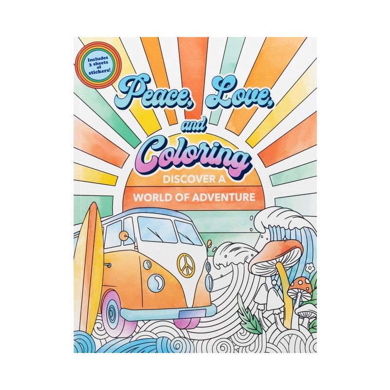 slide 1 of 5, Random House Peace, Love, and Coloring - by Editors of Thunder Bay Press (Paperback), 1 ct