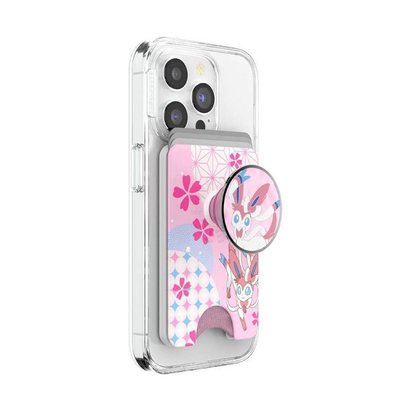 slide 5 of 5, PopSockets Pokémon Magnetic Cell Phone Wallet with Grip and MagSafe Adapter Ring - Sylveon's Dream, 1 ct