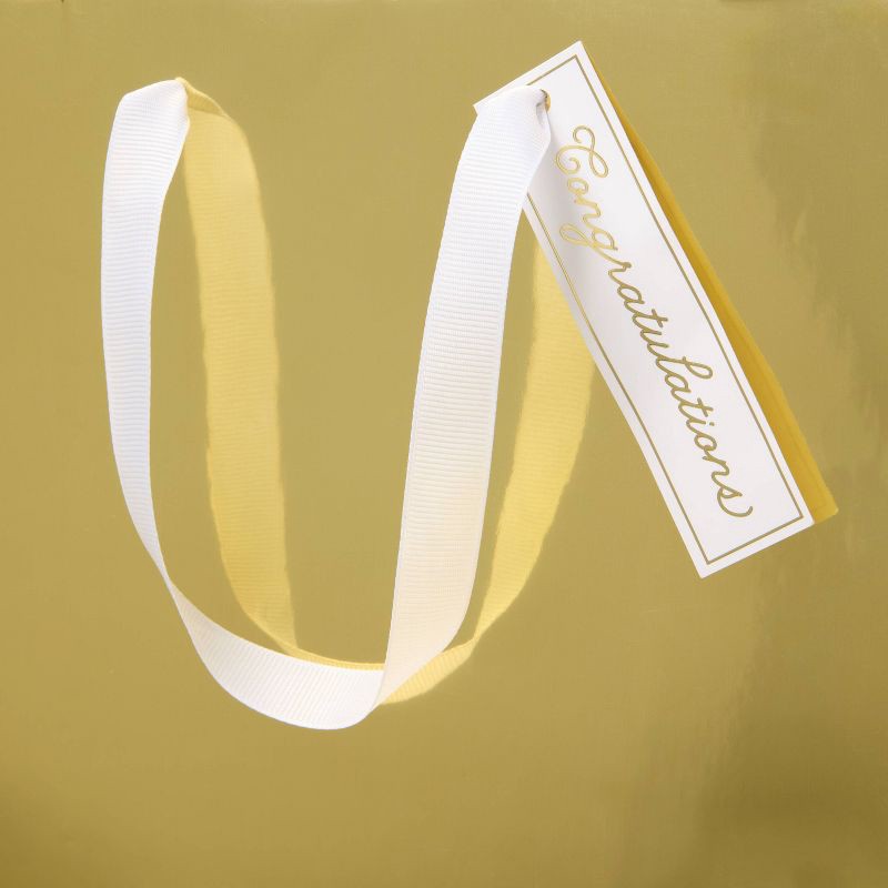slide 3 of 3, Large Gold Foil Wedding Gift Bag with Tag - Spritz™, 1 ct