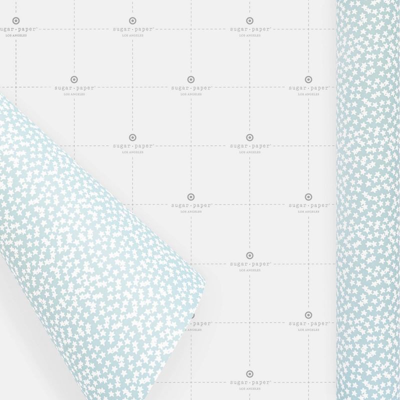 slide 2 of 5, Sugar Paper + Target 118"x30" Stars Wrapping Paper Blue/White - Sugar Paper™ + Target, 1 ct
