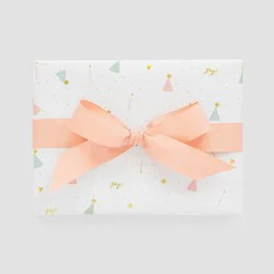 Sugar Paper + Target 118"x30" Party Hats Wrapping Paper White - Sugar Paper™ + Target