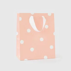 Sugar Paper + Target Small Polka Dot Gift Bag Pink/White - Sugar Paper™ + Target