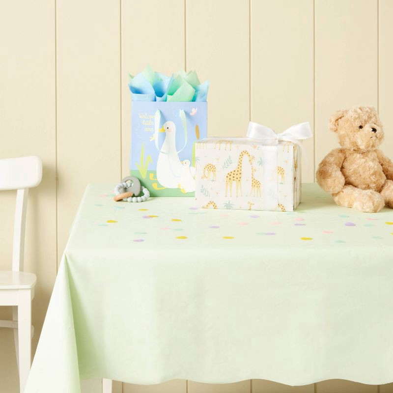 slide 2 of 3, Small Goose Baby Shower Gift Bag Blue/Green - Spritz™, 1 ct