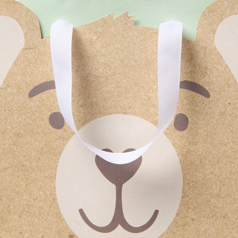 slide 3 of 3, Large 'Congrats We Can Bearly Wait' Bear Hug Baby Shower Gift Bag Colorful - Spritz™, 1 ct