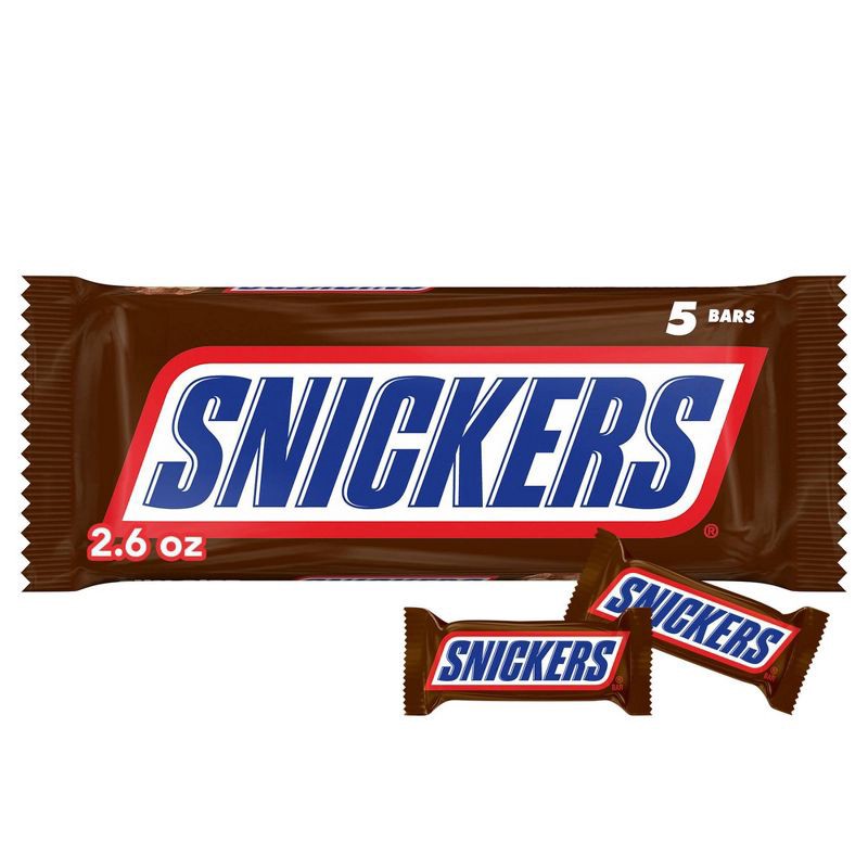 slide 1 of 9, Snickers Fun Size Candy Bars - 2.6oz/5ct, 2.6 oz, 5 ct