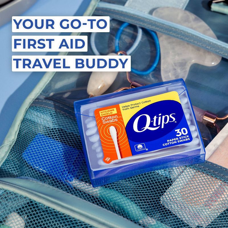 slide 2 of 7, Q-Tips Cotton Hygiene Shield - 30ct, 30 ct