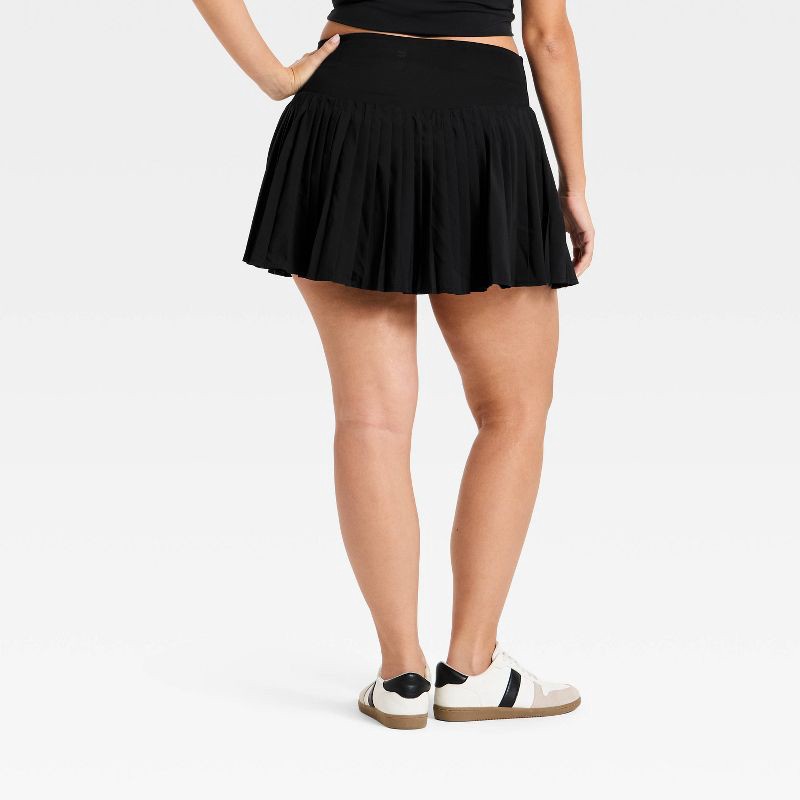 slide 8 of 8, Women's High-Rise Woven Pleated Skort 15.75" - All In Motion™ Black XS: Moisture Wicking, Quick Dry, UPF 50+, 1 ct