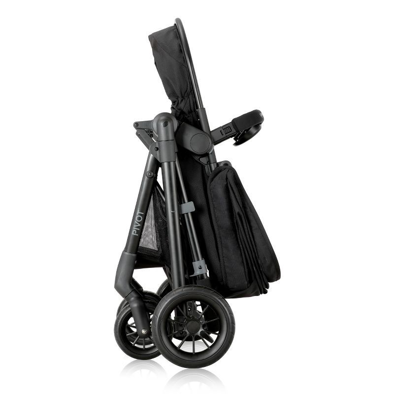 slide 12 of 30, Evenflo Pivot Modular Travel System with LiteMax Infant Car Seat with Anti-Rebound Bar - Oxford Black, 1 ct