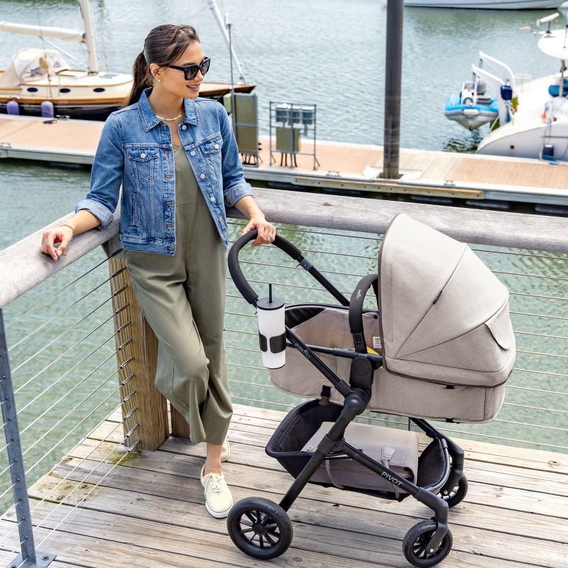 slide 24 of 30, Evenflo Pivot Modular Travel System with LiteMax Infant Car Seat with Anti-Rebound Bar - Oxford Black, 1 ct