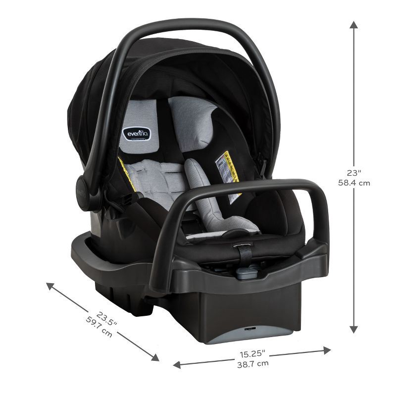 slide 29 of 30, Evenflo Pivot Modular Travel System with LiteMax Infant Car Seat with Anti-Rebound Bar - Oxford Black, 1 ct