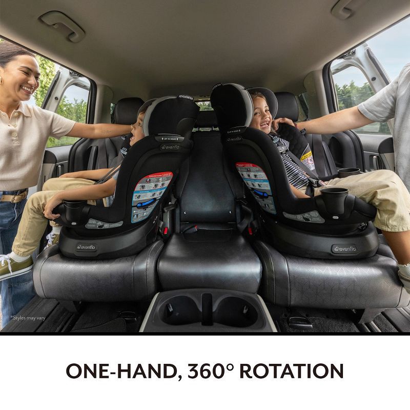slide 5 of 28, Evenflo Revolve 360 Slim 2-in-1 Rotational Convertible Car Seat - Canton Black, 1 ct