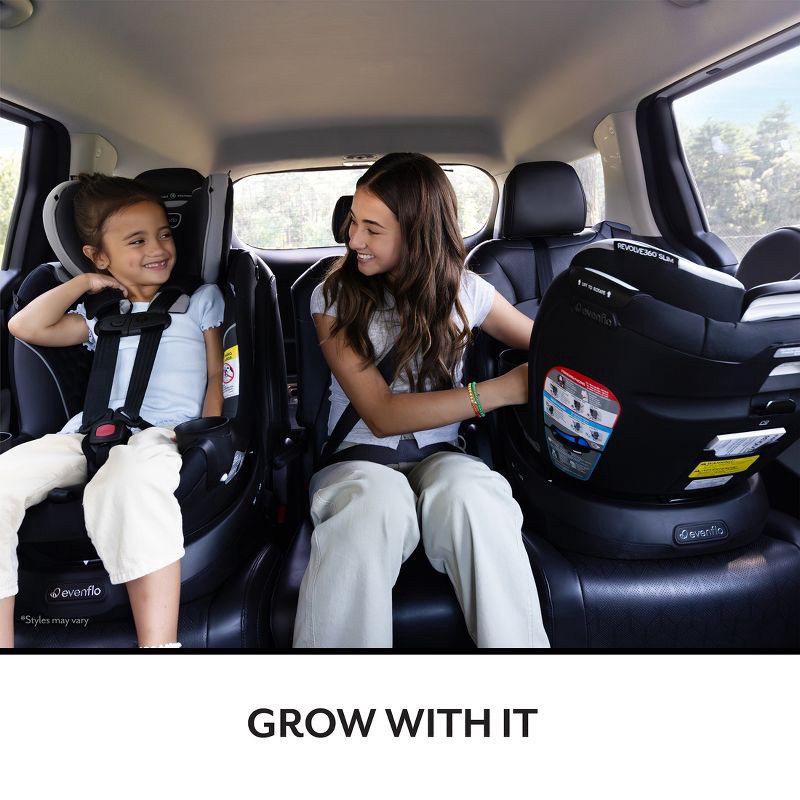 slide 8 of 28, Evenflo Revolve 360 Slim 2-in-1 Rotational Convertible Car Seat - Canton Black, 1 ct