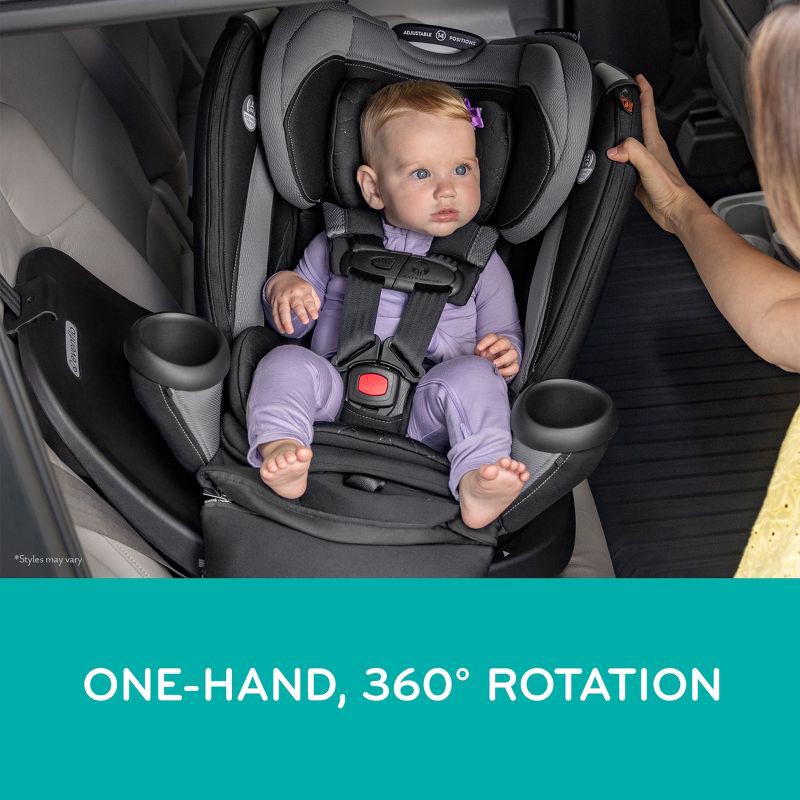 slide 6 of 13, Evenflo Revolve 360 Extend All-in-One Rotating Convertible Car Seat - Revere Gray, 1 ct