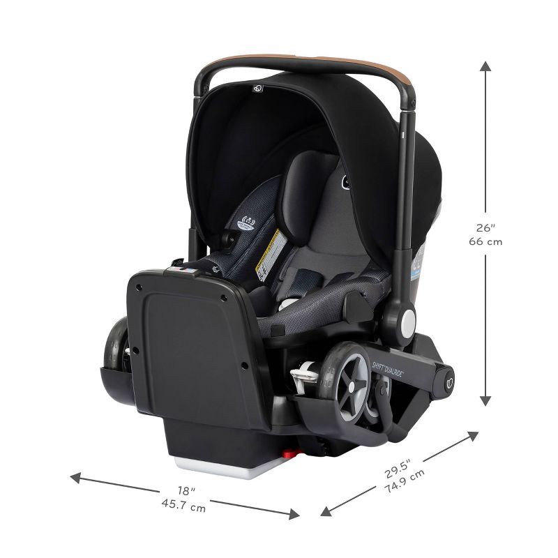 slide 26 of 26, Evenflo Shyft DualRide Travel System with Carryall Storage - Boone Gray, 1 ct