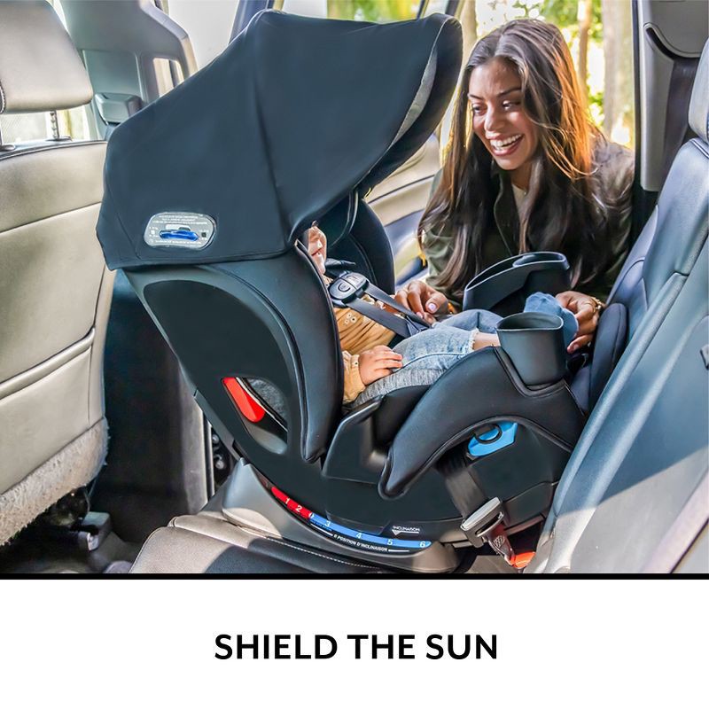 slide 3 of 28, Evenflo All4Stages Slim Plus Canopy 4-in-1 Convertible Car Seat - Howell Black, 1 ct