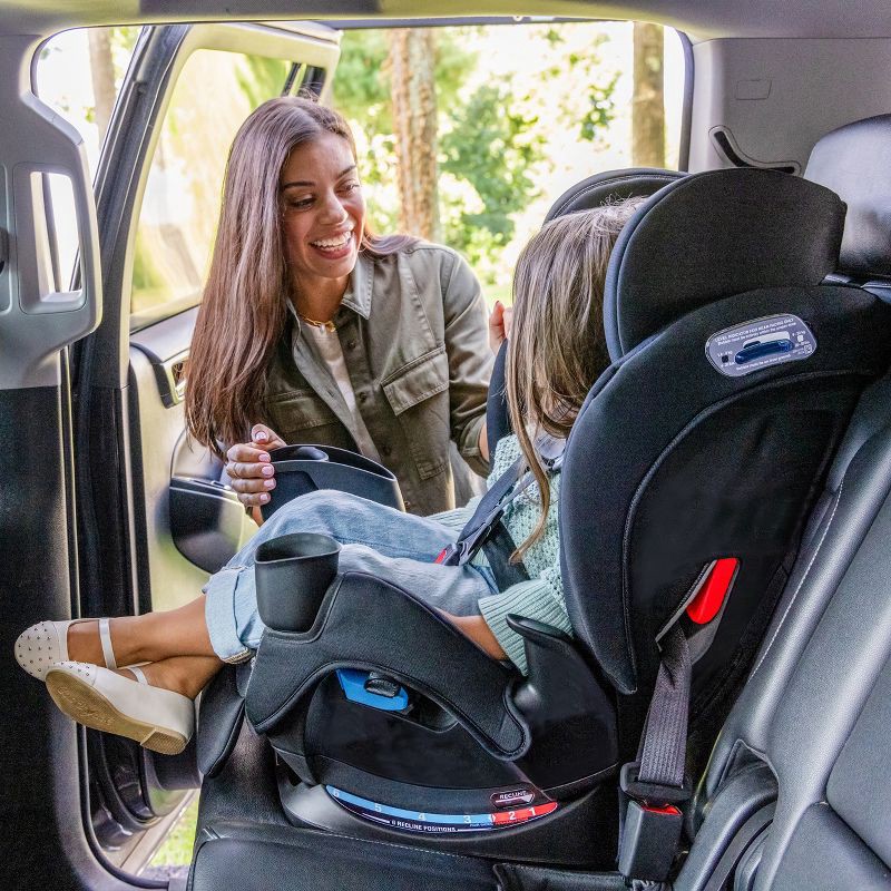 slide 27 of 28, Evenflo All4Stages Slim Plus Canopy 4-in-1 Convertible Car Seat - Howell Black, 1 ct