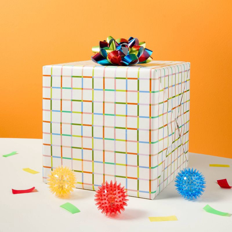 slide 2 of 3, 6" Large Rainbow Ombre Print Gift Bow Multicolor - Spritz™, 1 ct