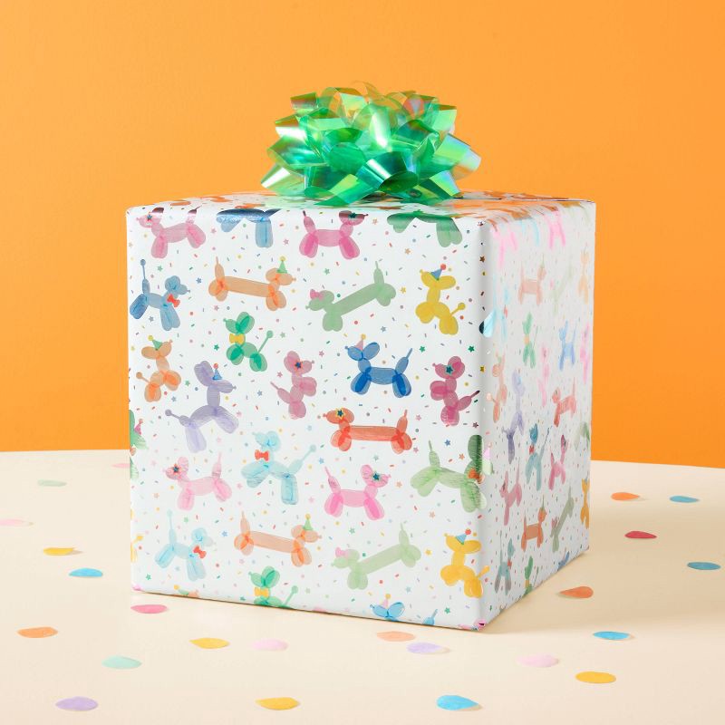 slide 2 of 3, 20 sq ft Gift Roll Wrap Balloon Animals - Spritz™, 20 sq ft