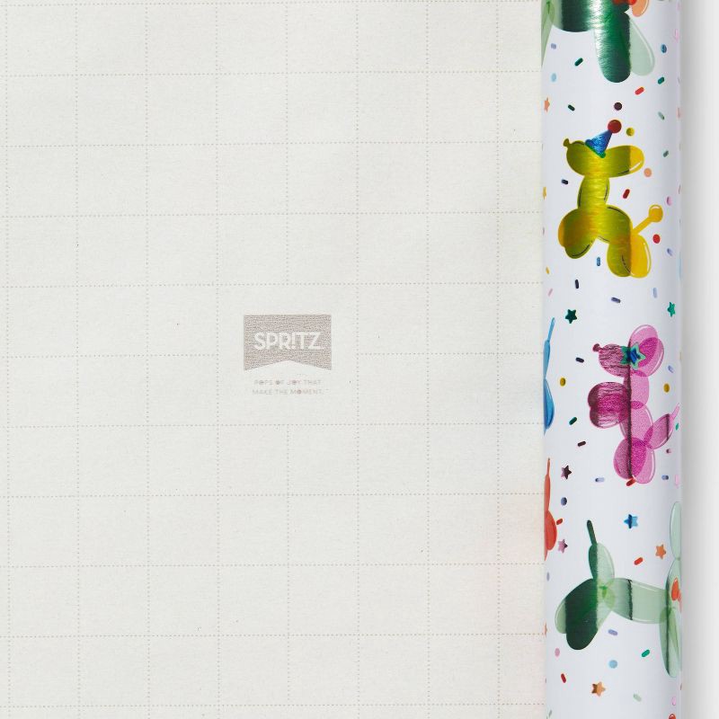 slide 3 of 3, 20 sq ft Gift Roll Wrap Balloon Animals - Spritz™, 20 sq ft