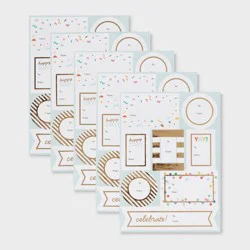 40ct Gold Goil Print Peel Sticker Birthday Labels - Spritz™