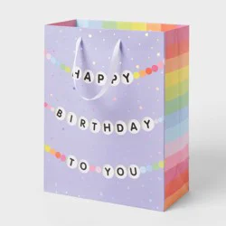 Medium ‘Happy Birthday To You' Bead Bracelets Birthday Gift Bag Purple – Spritz™