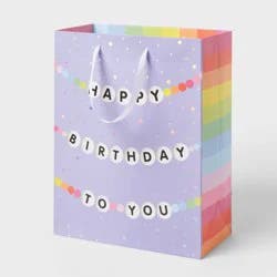 Medium ‘Happy Birthday To You' Bead Bracelets Birthday Gift Bag Purple – Spritz™