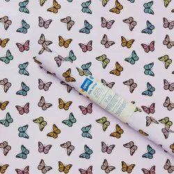96"x30" Butterflies Birthday Gift Wrapping Paper Purple - Spritz™