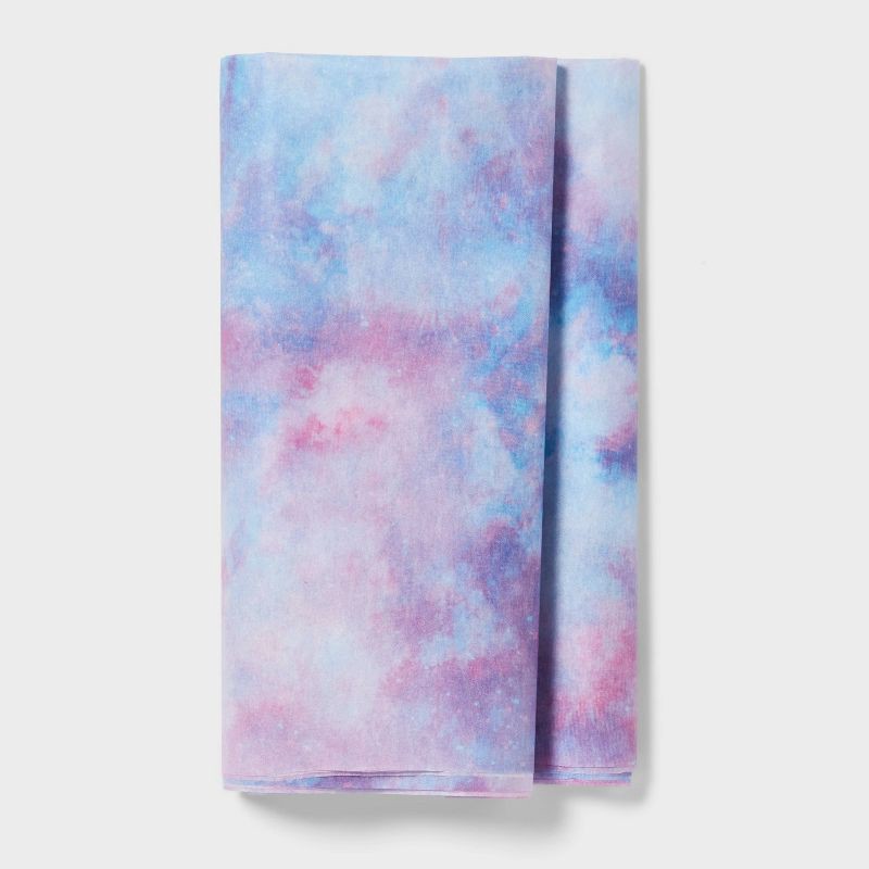 slide 1 of 3, 8ct Tie Dye Tissue Paper Blue/Purple - Spritz™, 8 ct