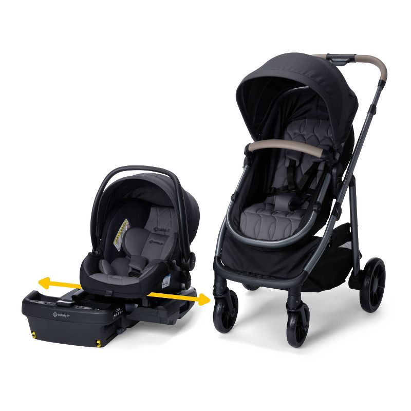slide 1 of 20, Safety 1st on Board Slide 6-in-1 Travel System with Safety Slide Base - Gray, 1 ct