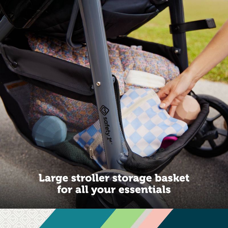 slide 10 of 20, Safety 1st on Board Slide 6-in-1 Travel System with Safety Slide Base - Gray, 1 ct