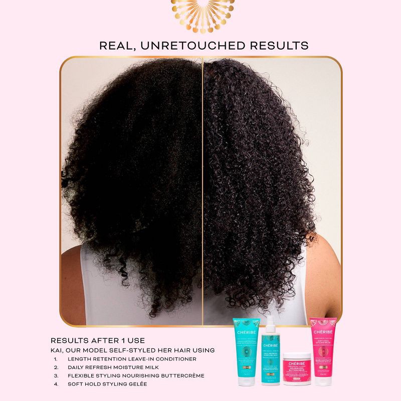 slide 4 of 11, Cheribe Length Retention Leave-In Conditioner with Chebe Complex + Provitamin B5 - Moisturizing Anti-Breakage Treatment - 8 fl oz, 8 fl oz
