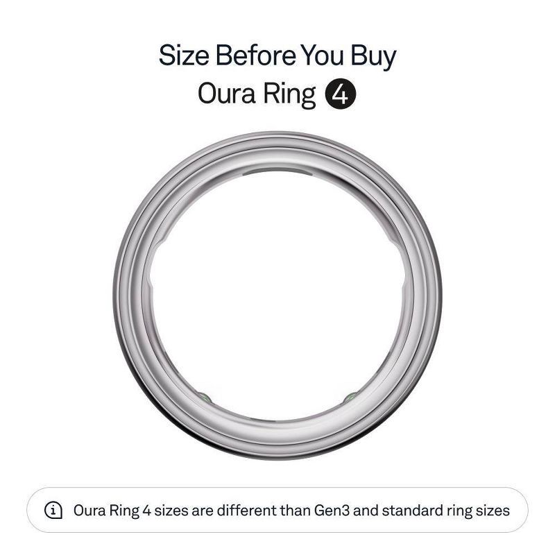 slide 2 of 12, Oura Ring 4 Silver - Size 7, 1 ct