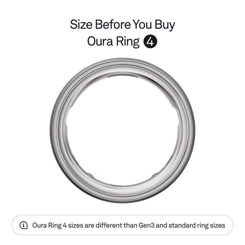 slide 2 of 12, Oura Ring 4 Brushed Silver - Size 11, 1 ct
