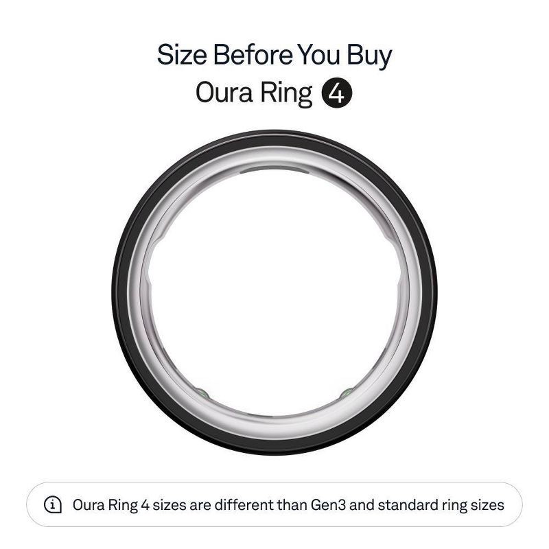 slide 2 of 12, Oura Ring 4 Black - Size 8, 1 ct