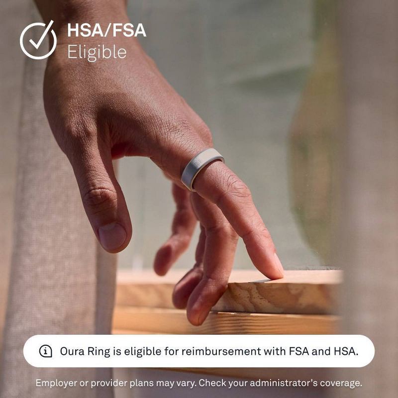 slide 7 of 13, Oura Ring 4 Brushed Silver - Size 9, 1 ct