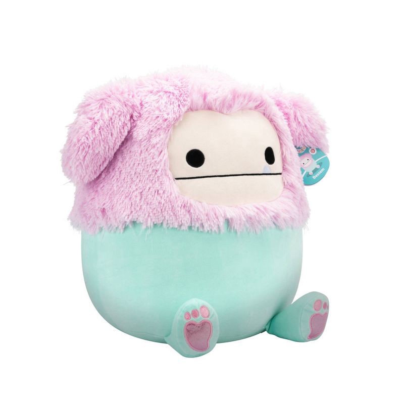 slide 4 of 12, Squishmallows 16" Mint and Pink Bigfoot with Sparkly Feet Large Plush, 1 ct