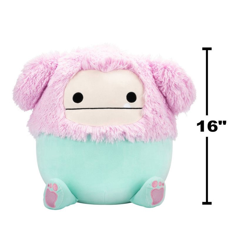 slide 10 of 12, Squishmallows 16" Mint and Pink Bigfoot with Sparkly Feet Large Plush, 1 ct