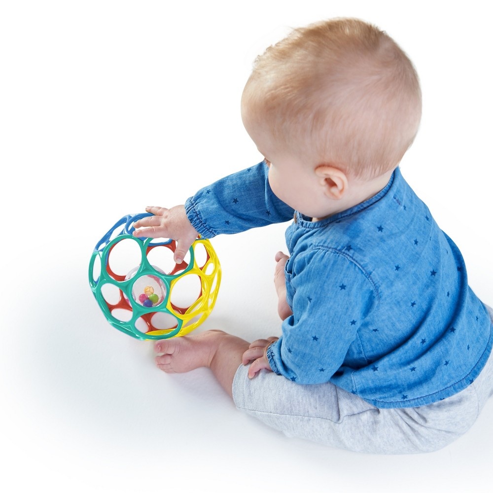 slide 8 of 14, Bright Starts Oball 2-In-1 Roller Sit-To-Stand Push Toy, 1 ct