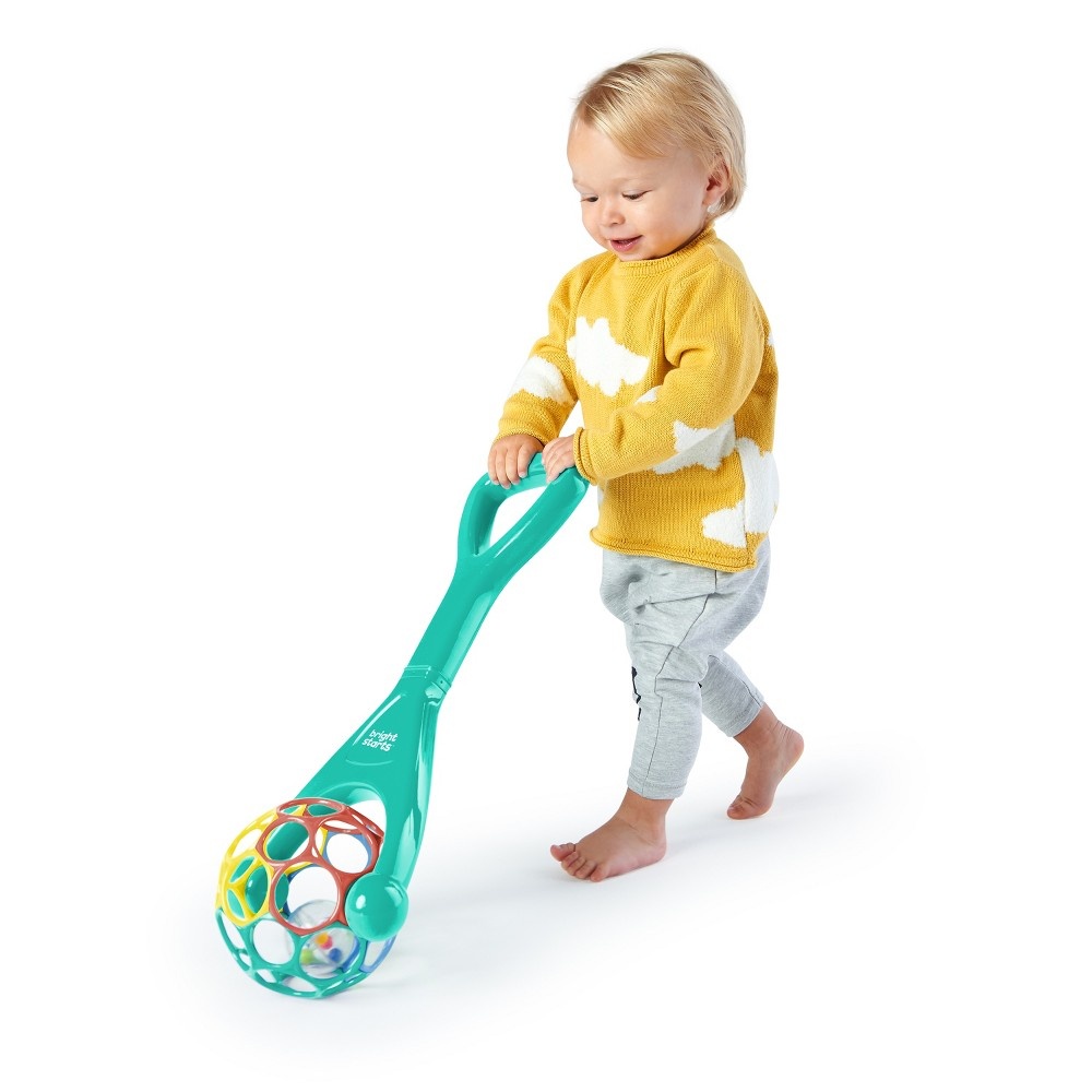 slide 10 of 14, Bright Starts Oball 2-In-1 Roller Sit-To-Stand Push Toy, 1 ct