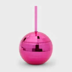 Hot Pink Disco Ball Cup 14 fl oz - Spritz™