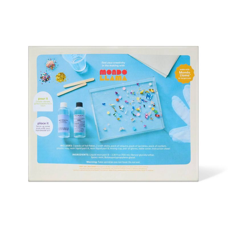 slide 4 of 4, Summer Craft Confetti Resin Tray Kit - Mondo Llama™, 1 ct