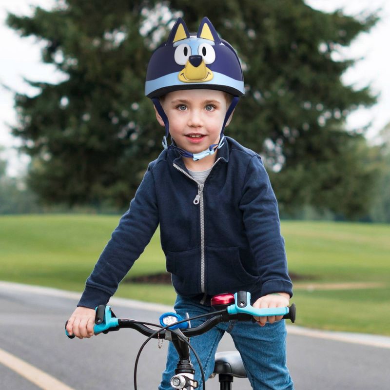 slide 3 of 8, Bluey Microshell Cycling Youth Bike Helmet - Blue S: Vented, Adjustable Strap, 1 ct