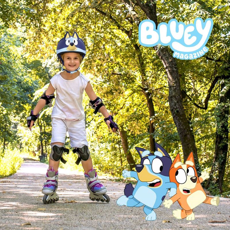 slide 5 of 8, Bluey Microshell Cycling Youth Bike Helmet - Blue S: Vented, Adjustable Strap, 1 ct