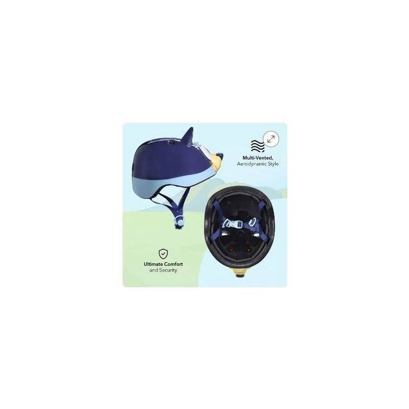 slide 7 of 8, Bluey Microshell Cycling Youth Bike Helmet - Blue S: Vented, Adjustable Strap, 1 ct
