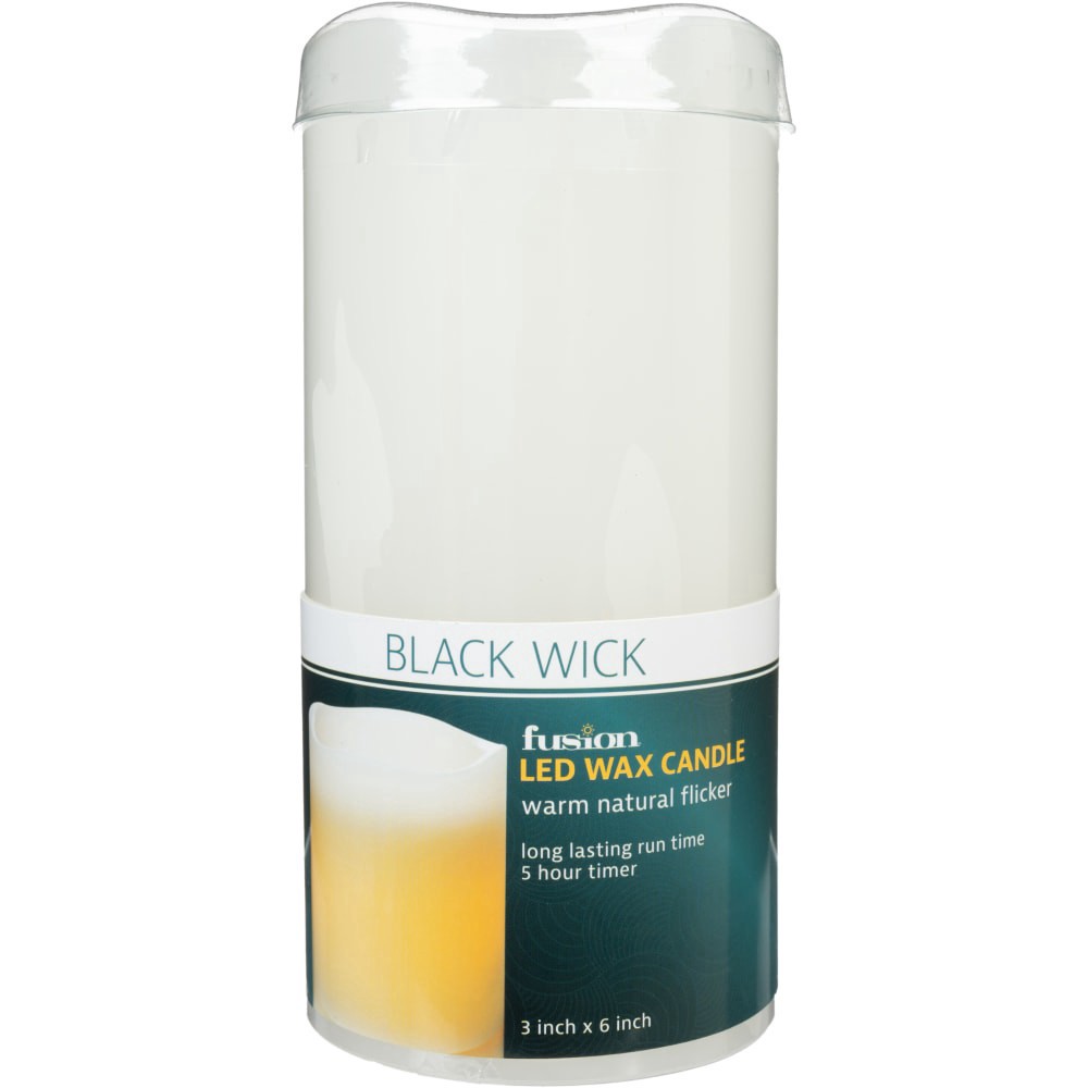 slide 3 of 4, Night Splendor Sterno Home Essentials Led Wax Candle - White, 3 in x 6 in
