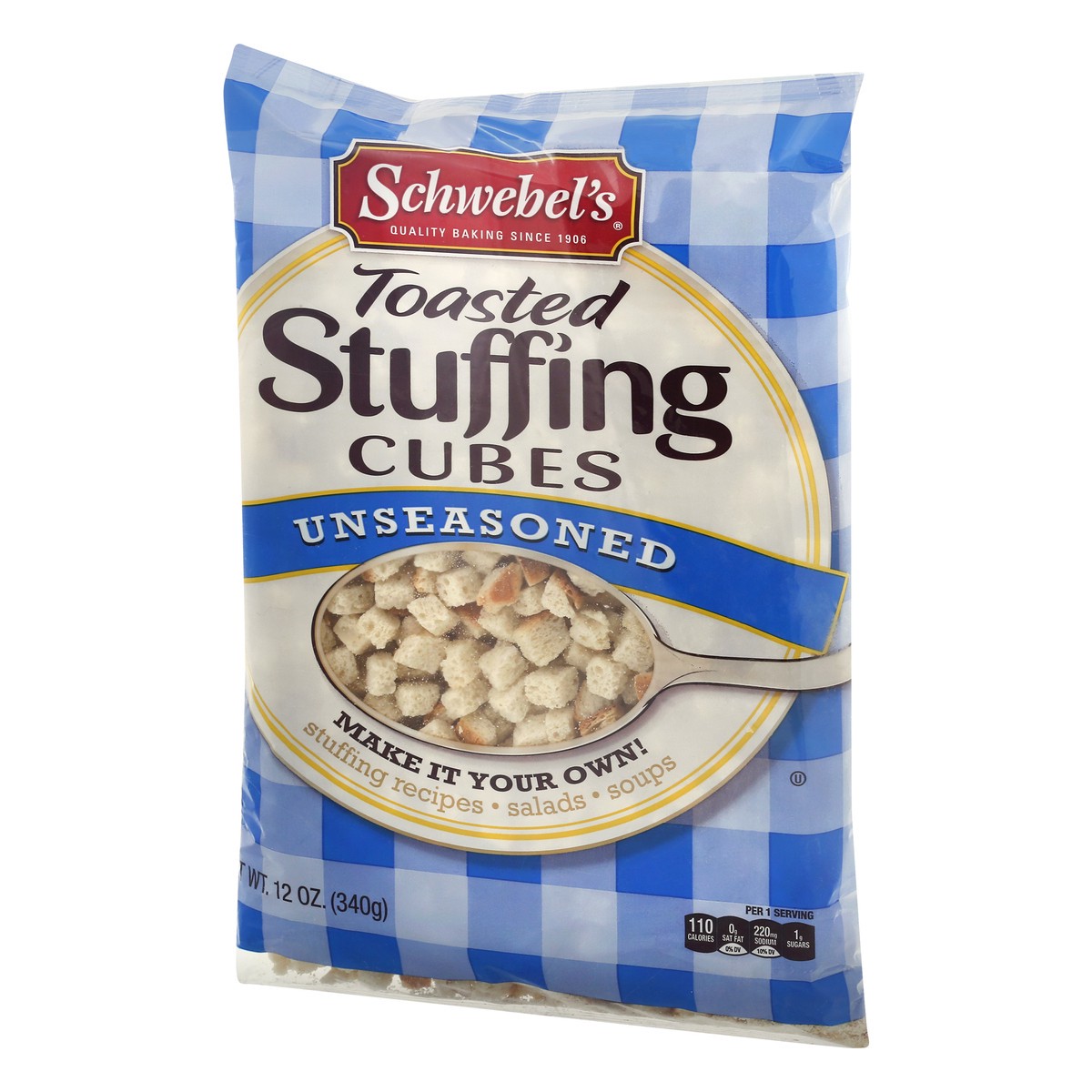 slide 10 of 13, Schwebel's Unseasoned Toasted Stuffing Cubes 12 oz, 12 oz