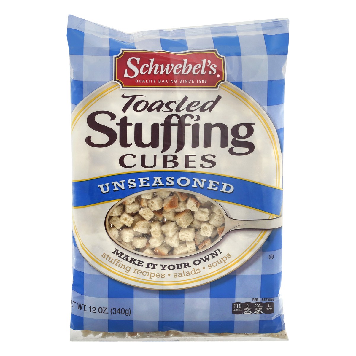 slide 5 of 13, Schwebel's Unseasoned Toasted Stuffing Cubes 12 oz, 12 oz