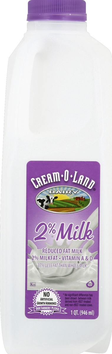 slide 5 of 6, Cream-O-Land 2% Reduced Fat Milk, 1 qt