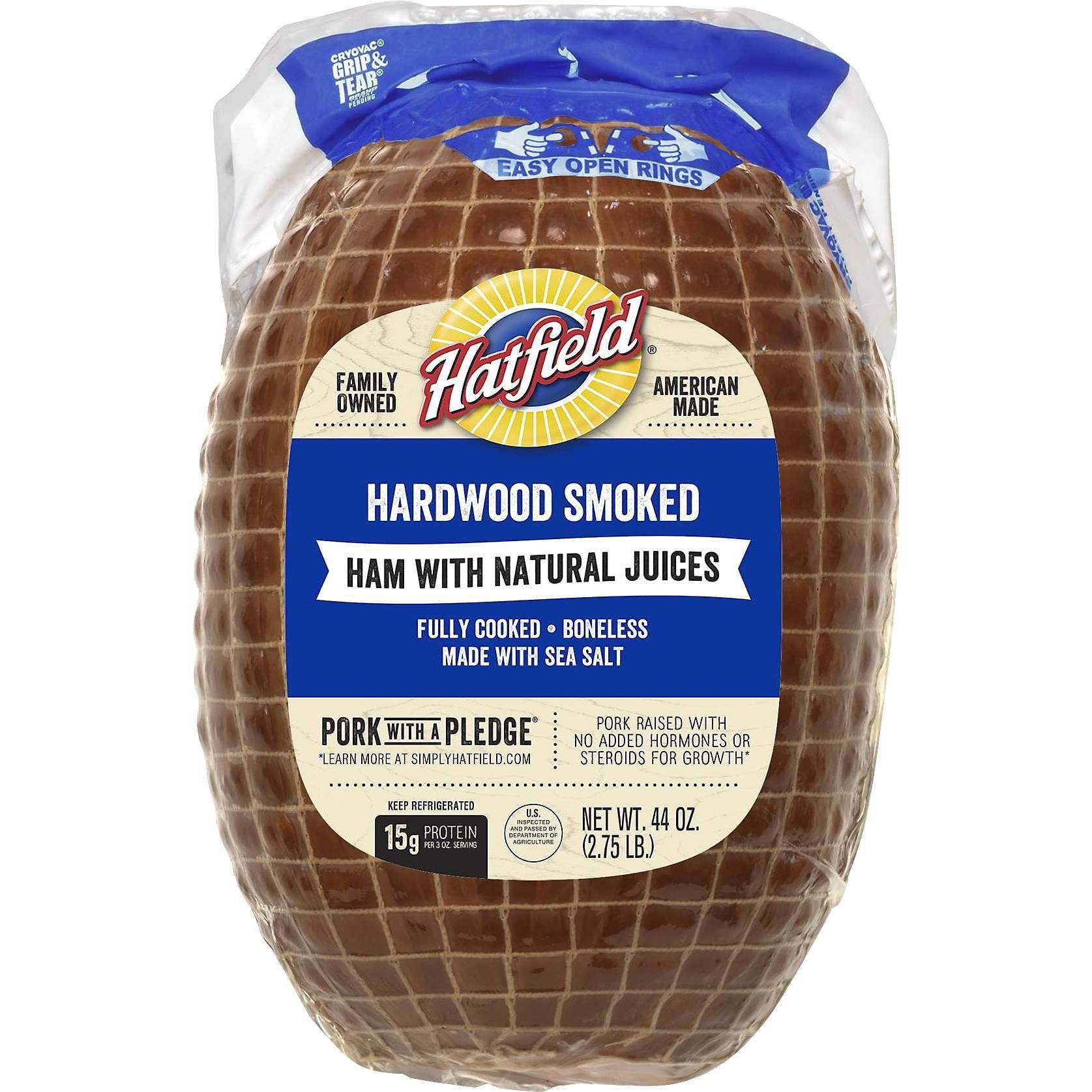slide 1 of 3, Hatfield Hardwood Smoked Natural Juice Dinner Ham 2.75 LB, 2.75 lb